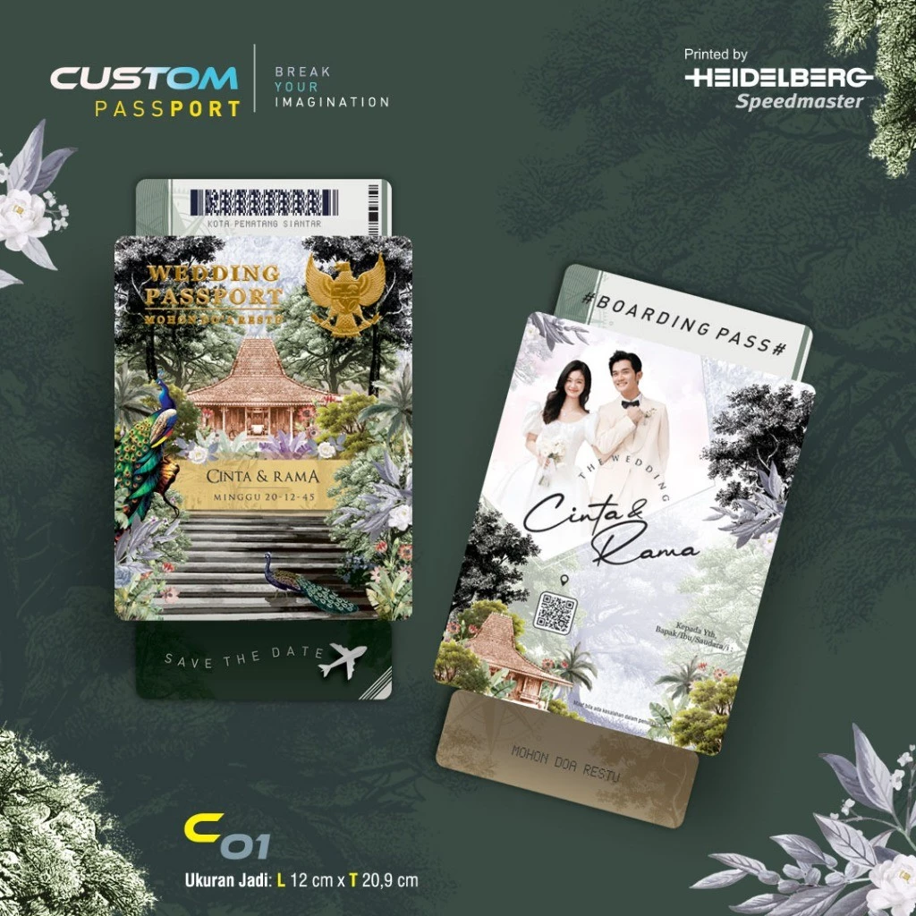 Undangan Custom Passport C01