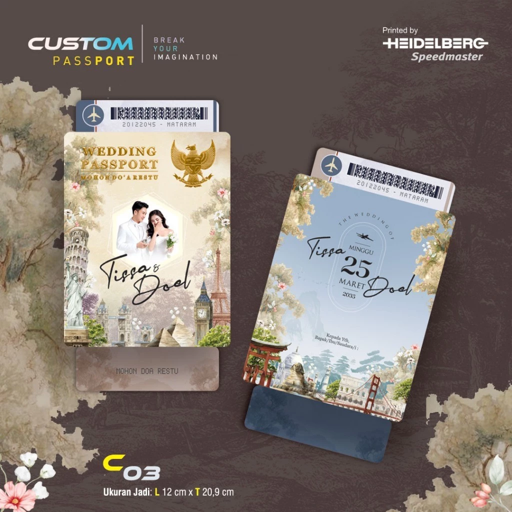 Undangan Custom Passport C03