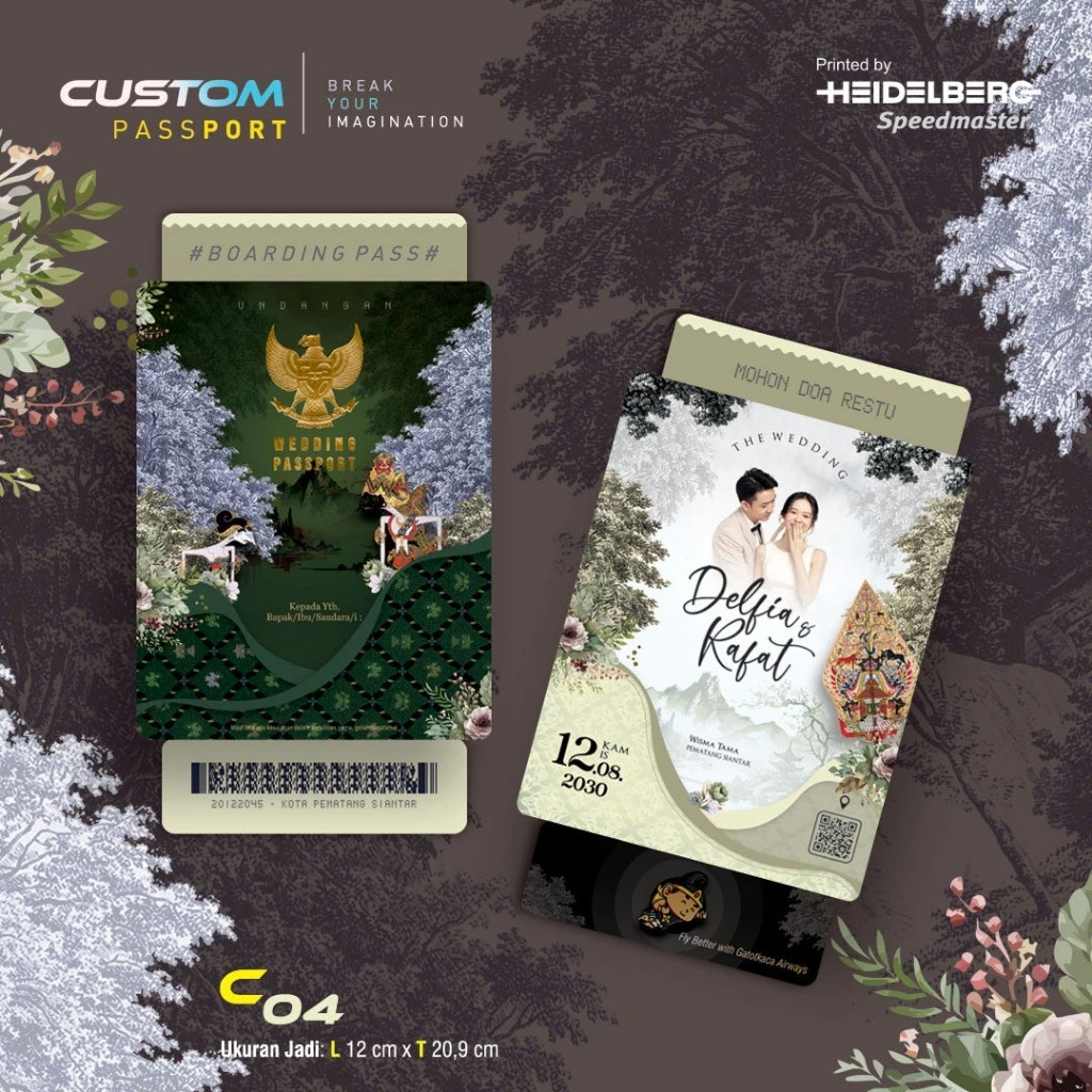 Undangan Custom Passport C04