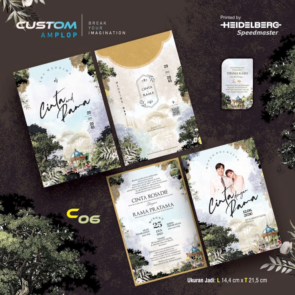 Undangan Custom Hardcover Amplop C06
